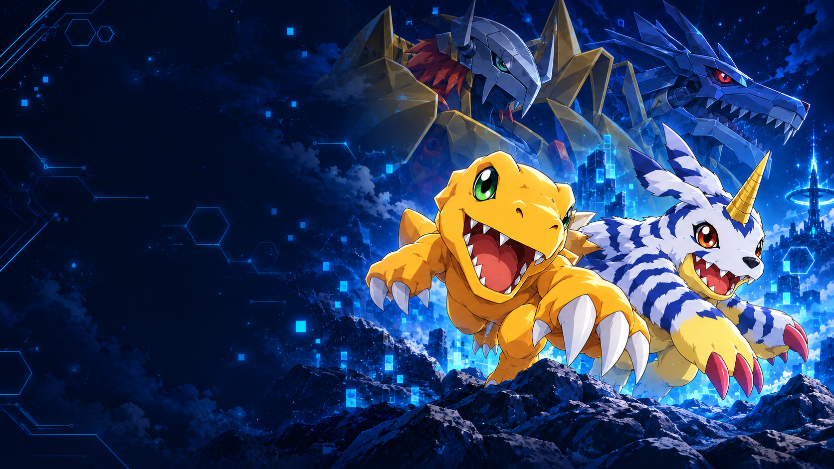 Agumon e Gabumon no Mundo Digital